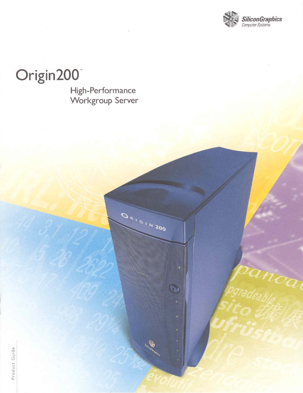 1997 Silicon Graphics Origin 200 High-Performance Workgroup Server product guide cover